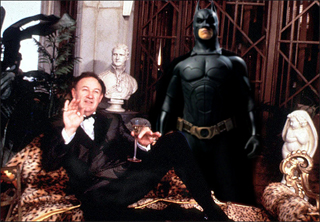 Gene Hackman as Lex Luthor with Christian Bale as Batman